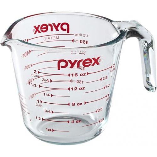  Pyrex Prepware 2-Piece Glass Measuring Set, 1 and 2-Cup, 2 Pack, Clear