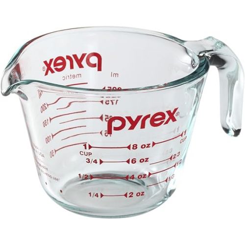  Pyrex Prepware 2-Piece Glass Measuring Set, 1 and 2-Cup, 2 Pack, Clear