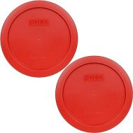 Pyrex 7201-PC 4-Cup Poppy Red Replacement Food Storage Plastic Lids - 2 Pack - Original Genuine Pyrex - Made In The USA