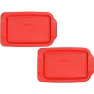 Pyrex 233-PC 3qt Red Food Storage Replacement Lid (2-Pack)