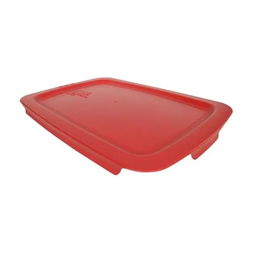  Pyrex C-232-PC 2qt Red EASY GRAB Replacement Food Storage Lid (Will NOT Fit Basics 232 Glass Dish) Made In The USA (Red - 2qt)