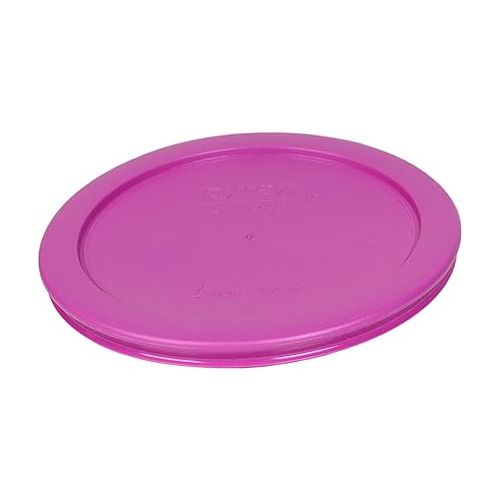  Pyrex 7201-PC 4-Cup Pink Round Plastic Food Storage Lid, Made in USA - 2 Pack