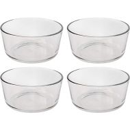 Pyrex Simply Store 7201 4-Cup Round Clear Glass Food Storage Bowls - 4 Pack Made in the USA