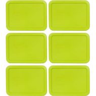 Pyrex 7210-PC 3 Cup Edamame Green Rectangle Plastic Food Storage Lid - 6 Pack Made in the USA