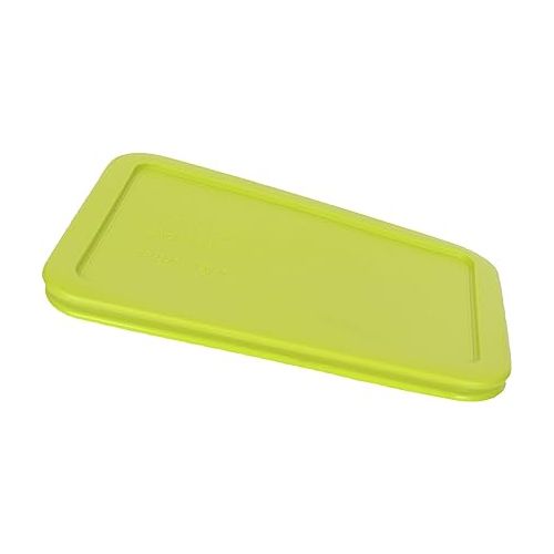  Pyrex 7210-PC 3 Cup Edamame Green Rectangle Plastic Food Storage Lid - 6 Pack Made in the USA