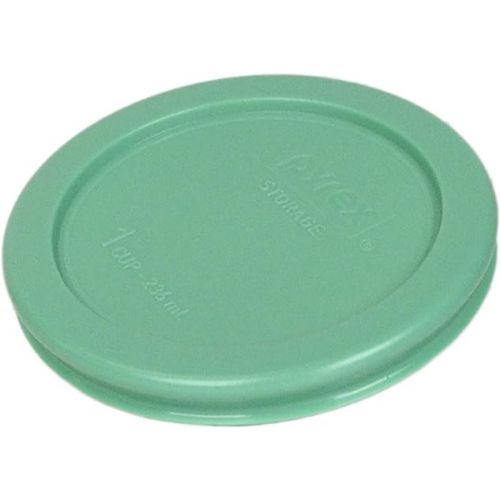  Pyrex 7202-PC Round 1 Cup Green Plastic Lid Cover (4 Pack)