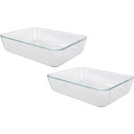 Pyrex Simply Store 7210 Rectangle Clear Glass Food Storage Container - 2 Pack Made in the USA