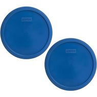 Pyrex 7401-PC 3-Cup Lake Blue Round Plastic Lid, Made in USA - 2 Pack