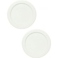 Pyrex 7200-PC White Round Plastic Food Storage Lid - 2 Pack Made in the USA