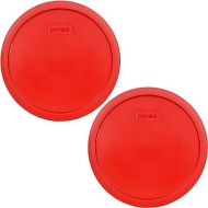 Pyrex 7403-PC 10 Cup Red Round Plastic Storage Lid, Made in USA - 2 Pack