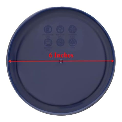  Pyrex 7201-PC 4-Cup Dark Blue Round Replacement Lids - 3 pack - Original Genuine Pyrex - Made in the USA