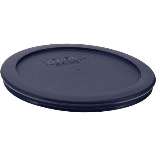  Pyrex 7201-PC 4-Cup Dark Blue Round Replacement Lids - 3 pack - Original Genuine Pyrex - Made in the USA