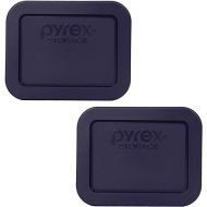 Pyrex 7213-PC 1.9-Cup Dark Blue Plastic Food Storage Lid, Made in USA - 2 Pack