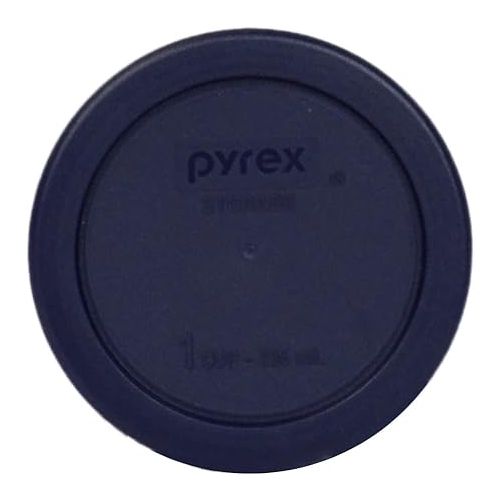  Pyrex 1 Cup Round Plastic Cover Lids, 6-Pack, Blue