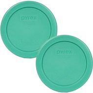 Pyrex Bundle - 2 Items: 7202-PC 1-Cup Green Plastic Food Storage Lids, Made in USA