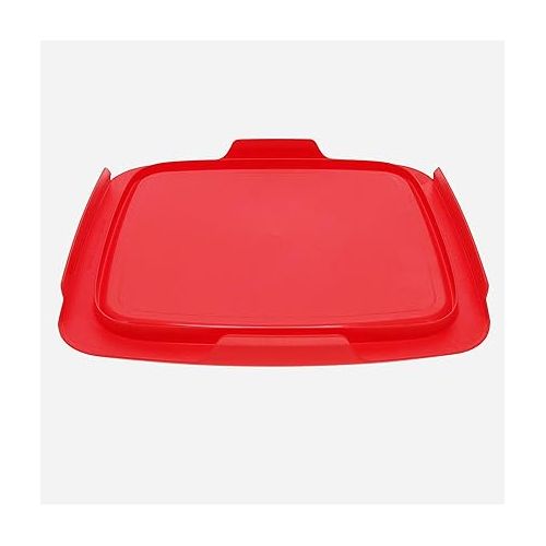  Pyrex C-222-PC 2qt and C-233-PC 3qt Red Easy Grab Plastic Replacement Lids, Made in the USA