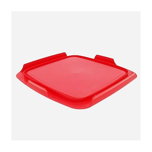  Pyrex C-222-PC 2qt and C-233-PC 3qt Red Easy Grab Plastic Replacement Lids, Made in the USA