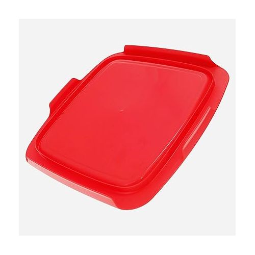  Pyrex C-222-PC 2qt and C-233-PC 3qt Red Easy Grab Plastic Replacement Lids, Made in the USA