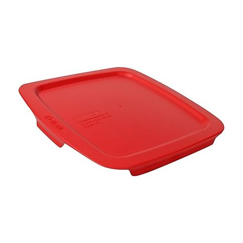  Pyrex C-222-PC 2qt and C-233-PC 3qt Red Easy Grab Plastic Replacement Lids, Made in the USA