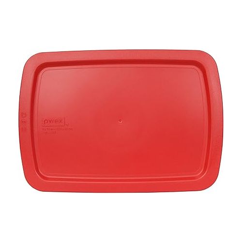  Pyrex C-222-PC 2qt and C-233-PC 3qt Red Easy Grab Plastic Replacement Lids, Made in the USA