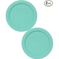 Pyrex 7200-PC Sea Glass Blue Round Plastic Food Storage Lid, Made in the USA - 2 Pack