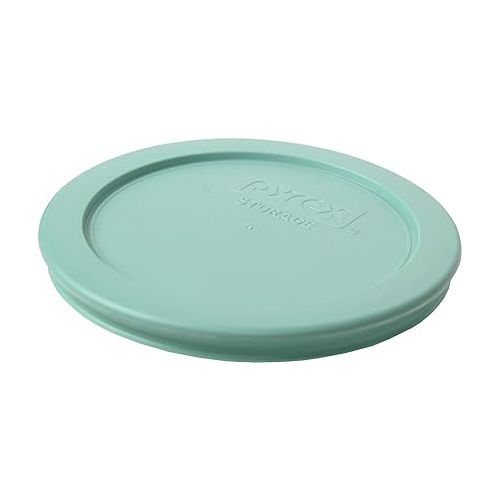  Pyrex 7200-PC Sea Glass Blue Round Plastic Food Storage Lid, Made in the USA - 2 Pack