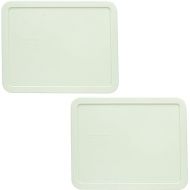 Pyrex 7212-PC White Plastic Rectangle Replacement Storage Lid, Made in USA - 2 Pack