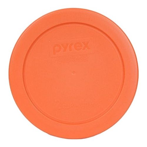  Pyrex Bundle - 5 Items: (2) 7200-PC 2-Cup Orange Lids, (1) 7201-PC 4-Cup Cadet Blue Lid, (1) 7210-PC 3-Cup Light Green Lid, (1) 7211-PC 6-Cup Red Lid Made in the USA