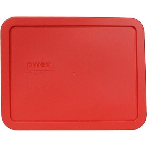  Pyrex Bundle - 5 Items: (2) 7200-PC 2-Cup Orange Lids, (1) 7201-PC 4-Cup Cadet Blue Lid, (1) 7210-PC 3-Cup Light Green Lid, (1) 7211-PC 6-Cup Red Lid Made in the USA