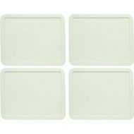 Pyrex 7212-PC White Plastic Rectangle Replacement Storage Lid, Made in USA - 4 Pack