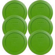 Pyrex Bundle - 6 Items: 7200-PC 2-Cup Lawn Green Plastic Food Storage Lids