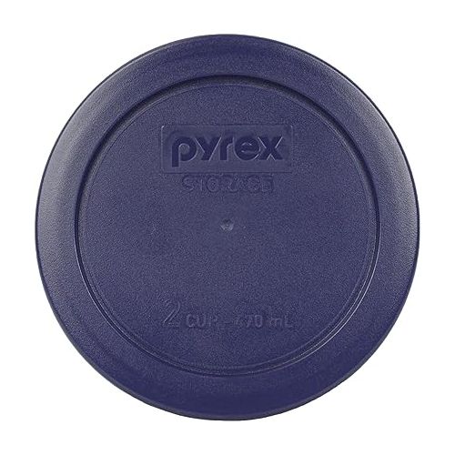 Pyrex (2) 7200-PC 2 Cup, (1) 7201-PC 4 Cup, (1) 7210-PC 3 Cup, and (1) 7211-PC 6 Cup Blue Plastic Storage Lids Made in the USA