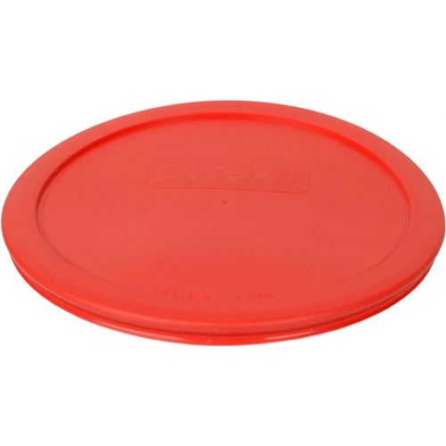  Pyrex 323-PC 1.5qt Red Round Plastic Mixing Bowl Lid - 2 Pack (Lid Only - Containers Not Included) Made in the USA