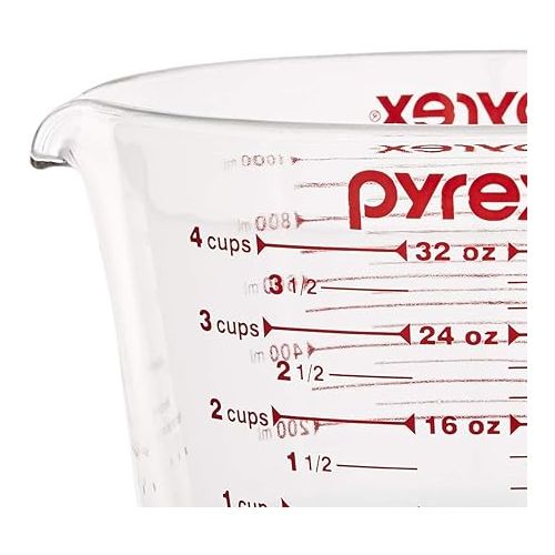  Pyrex SYNCHKG039125 4 Measuring Cup, Clear with Red Graphics