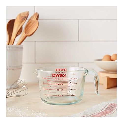  Pyrex SYNCHKG039125 4 Measuring Cup, Clear with Red Graphics