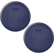 Pyrex 7402-PC Dark Blue 6/7-Cup Round Plastic Food Storage Lids, Made in USA - 2 Pack