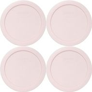 Pyrex 7201-PC Loring Pink Round Plastic Food Storage Replacement Lid, Made in USA - 4 Pack