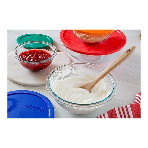  Pyrex Smart Essentials 6-Piece Glass Mixing Bowl Set,1.5 quarts