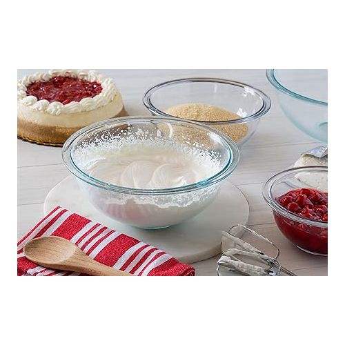  Pyrex Smart Essentials 6-Piece Glass Mixing Bowl Set,1.5 quarts