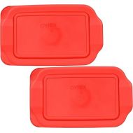 Pyrex 232-PC 2qt Red Storage Replacement Lid Cover - 2-Pack Made in the USA