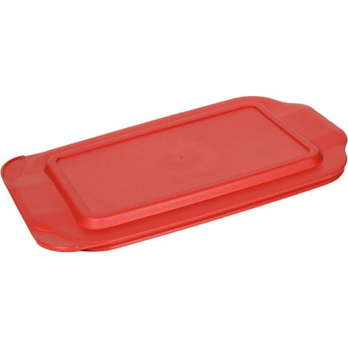  Pyrex 232-PC 2qt Red Storage Replacement Lid Cover - 2-Pack Made in the USA