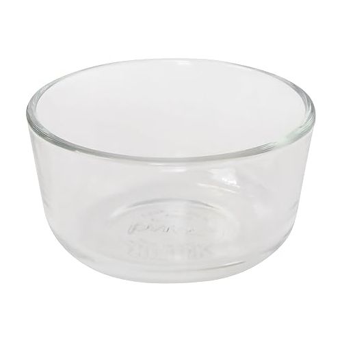  Pyrex (4 7202 1-Cup Glass Bowls & (4) 7202-PC 1-Cup White Lids Made in the USA