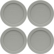 Pyrex Bundle - 4 Items: 7200-PC 2-Cup Jet Gray Plastic Food Storage Lids Made in the USA