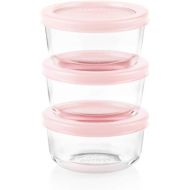 Pyrex 1 Cup Glass Food Storage Pastel Set of 3 Containers