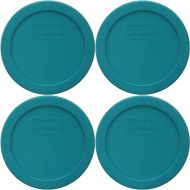 Pyrex 7201-PC 4-Cup Turquoise Plastic Replacement Food Storage Original Genuine Pyrex Lid, Made in USA - 4 Pack