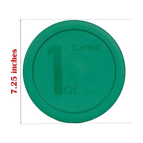  Pyrex 322-PC 1qt Green MIXING BOWL Food Storage Lid Covers - 2 Pack