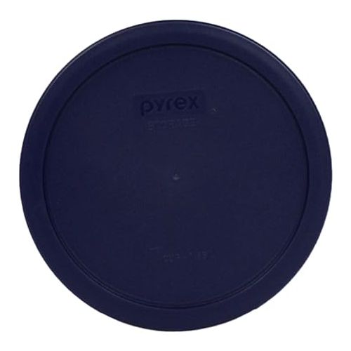  Pyrex Blue Round Storage Lid Cover fits 6 & 7 cup Round Dishes 4 Pack # 7402-PC