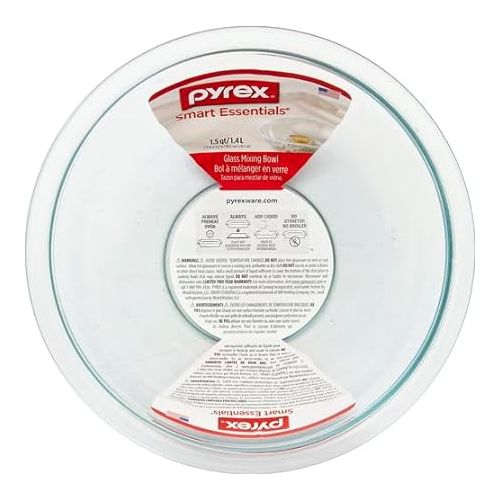  Pyrex Prepware 1-1/2-Quart Glass Mixing Bowl