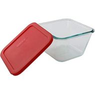 Pyrex 6.5 cup/1.5L Large Square with Red Plastic Cover