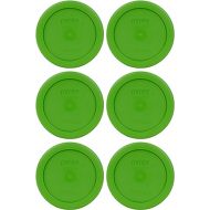 Pyrex Bundle - 6 Items: 7202-PC 1-Cup Lawn Green Plastic Food Storage Lids Made in the USA